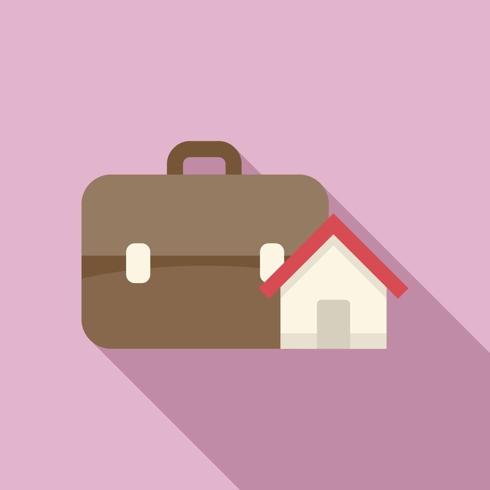 Real estate case icon flat vector. House rent vector