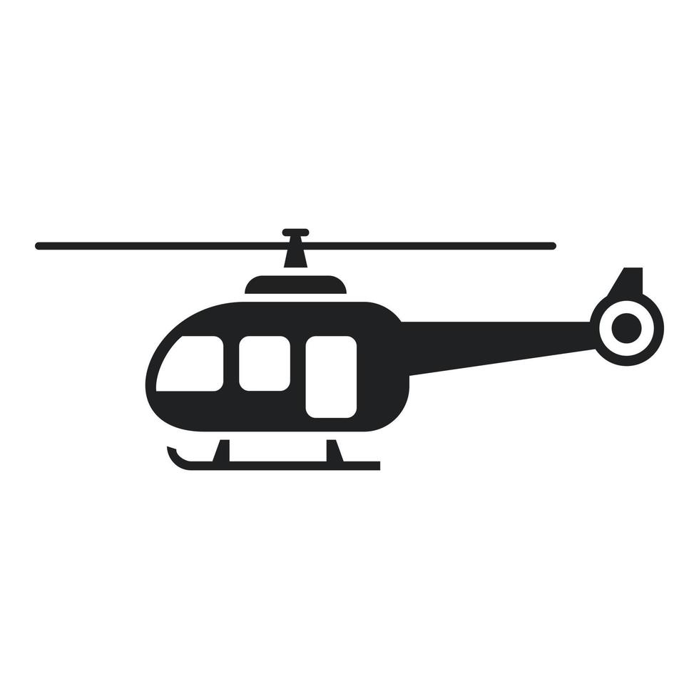 vector simple de icono de helicóptero de rescate marítimo. transporte aéreo