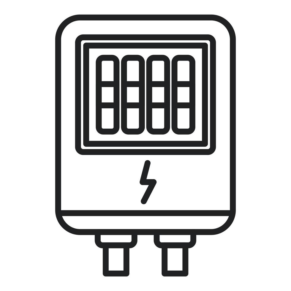 Contact junction box icon outline vector. Electric switch vector