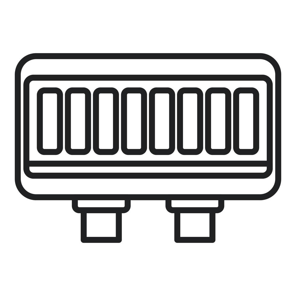 Control junction box icon outline vector. Electric power vector