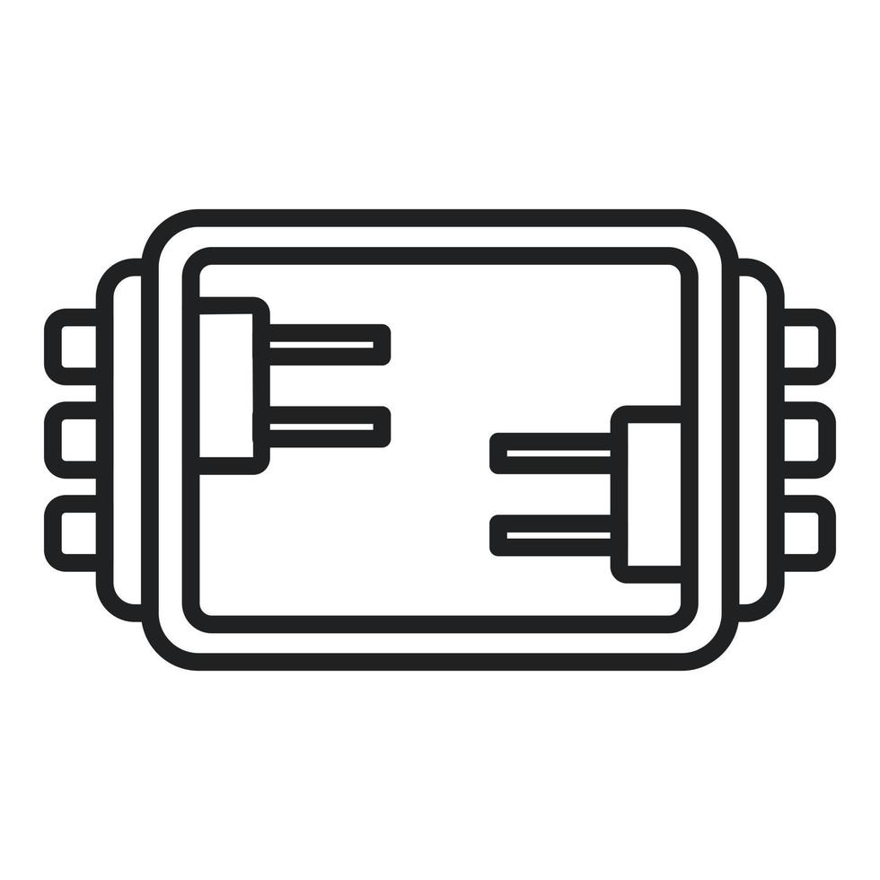 Light junction box icon outline vector. Safety light vector