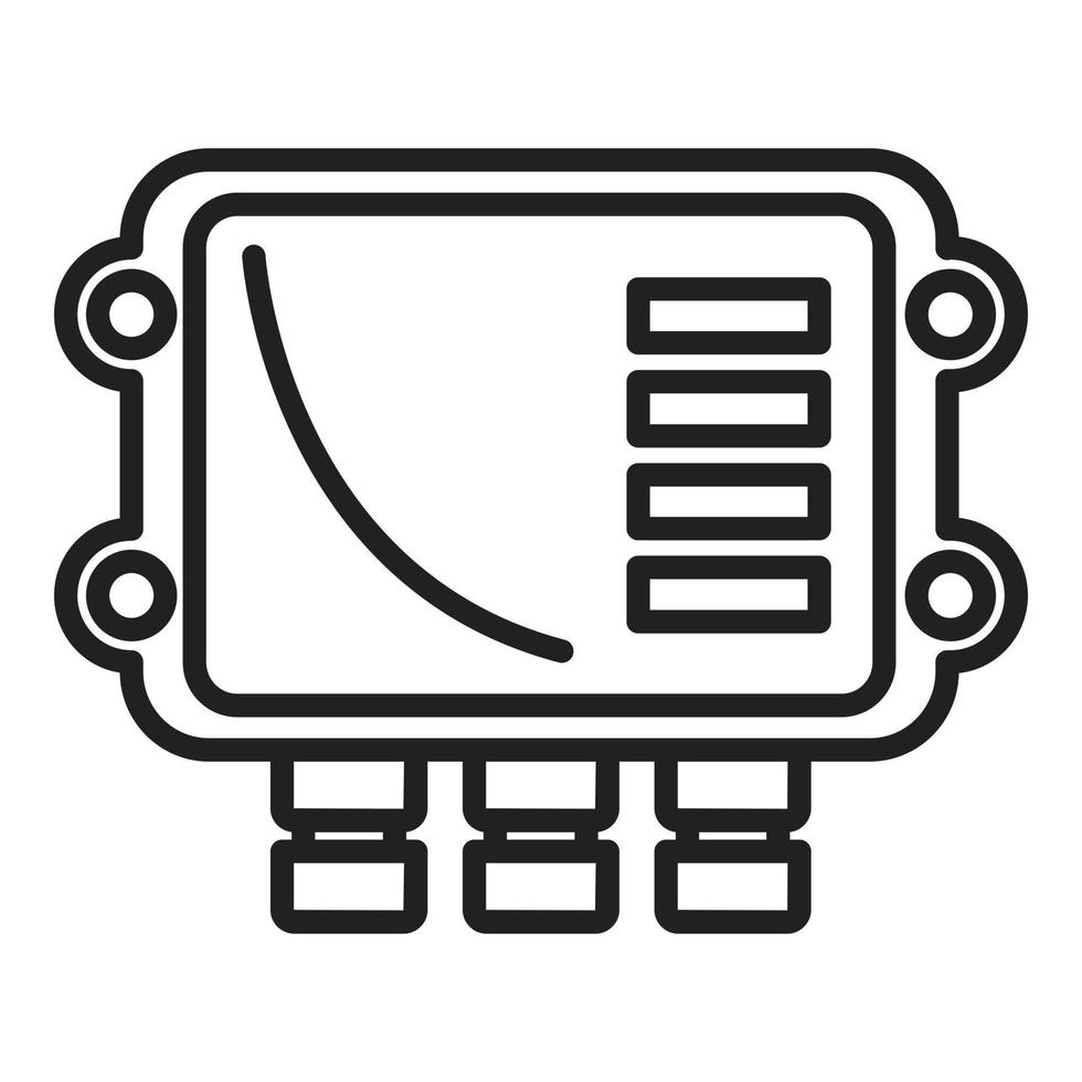 Safety junction box icon outline vector. Electric switch vector