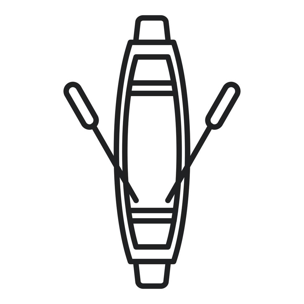 Big floating market icon outline vector. River boat vector
