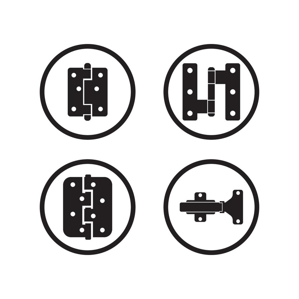 Door hinge icon design template. Trendy style, vector illustration