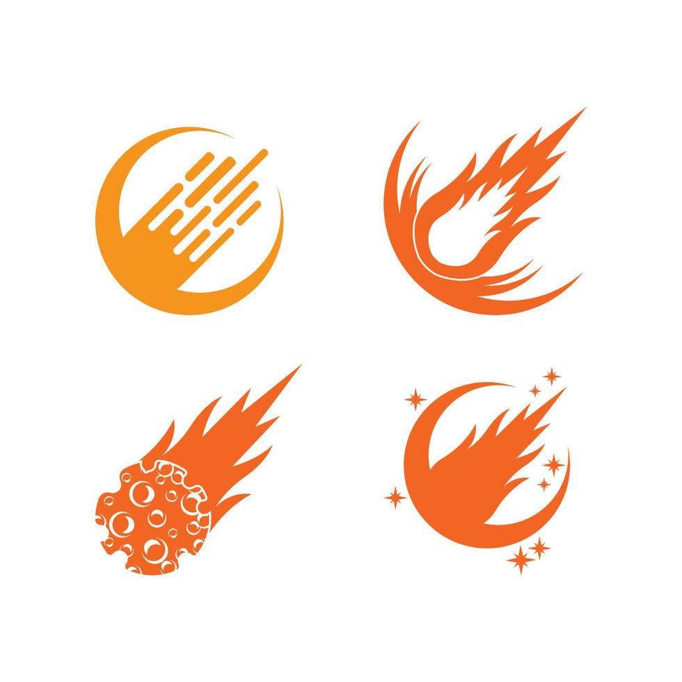 meteor logo vector template design