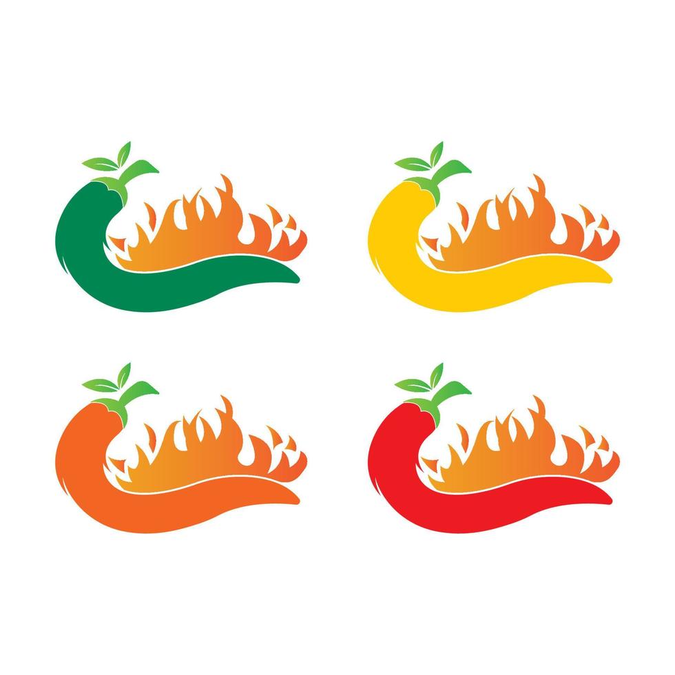 Red chili pepper icon, logo vector illustration design