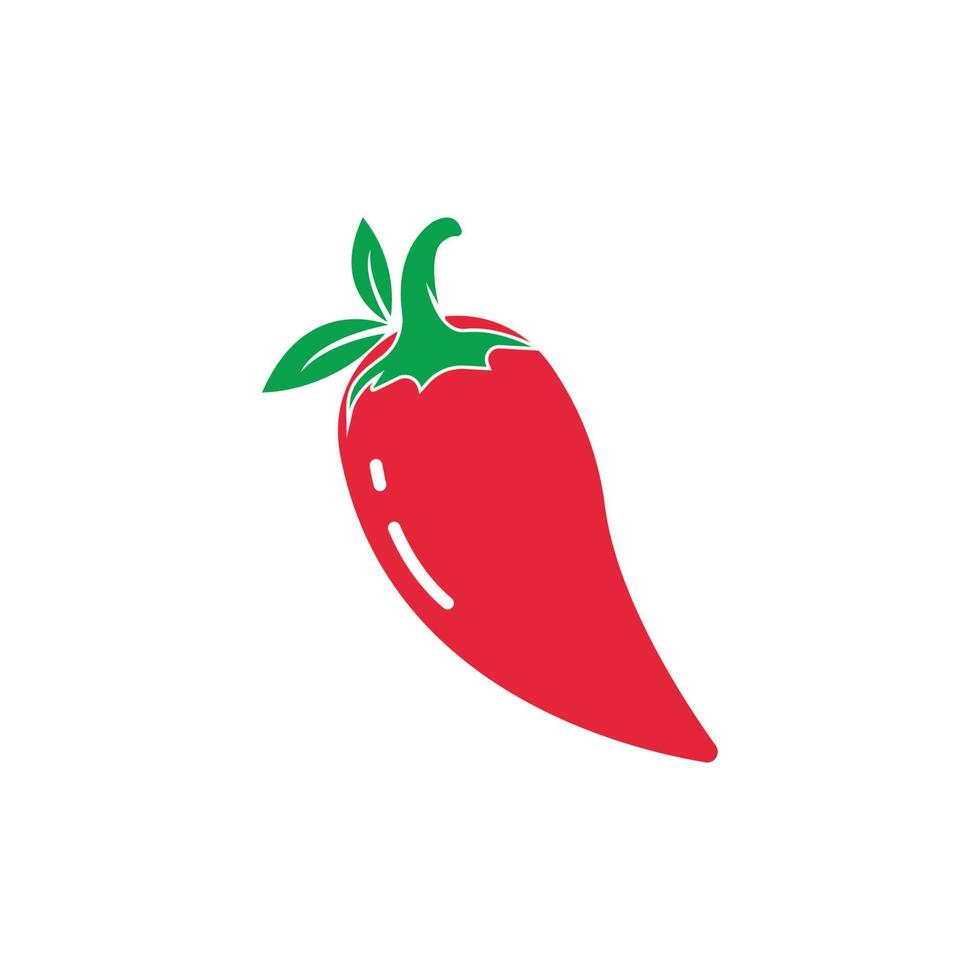 Red chili pepper icon, logo vector illustration design