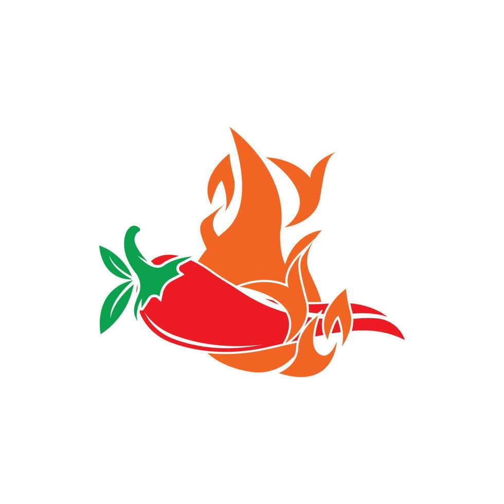 icono de ají rojo, diseño de ilustración de vector de logotipo