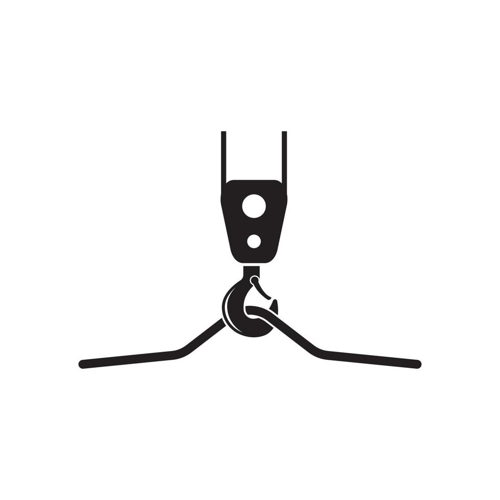 Hoist crane icon logo vector illustration design