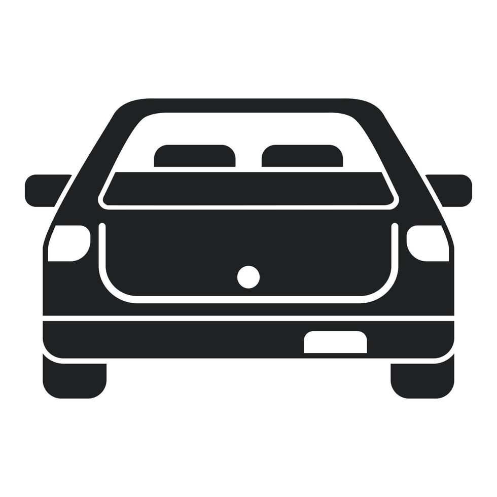 vector simple del icono del maletero del coche del contenedor. vehículo abierto