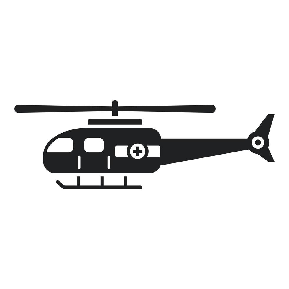icono de helicóptero de rescate del ejército vector simple. transporte aéreo