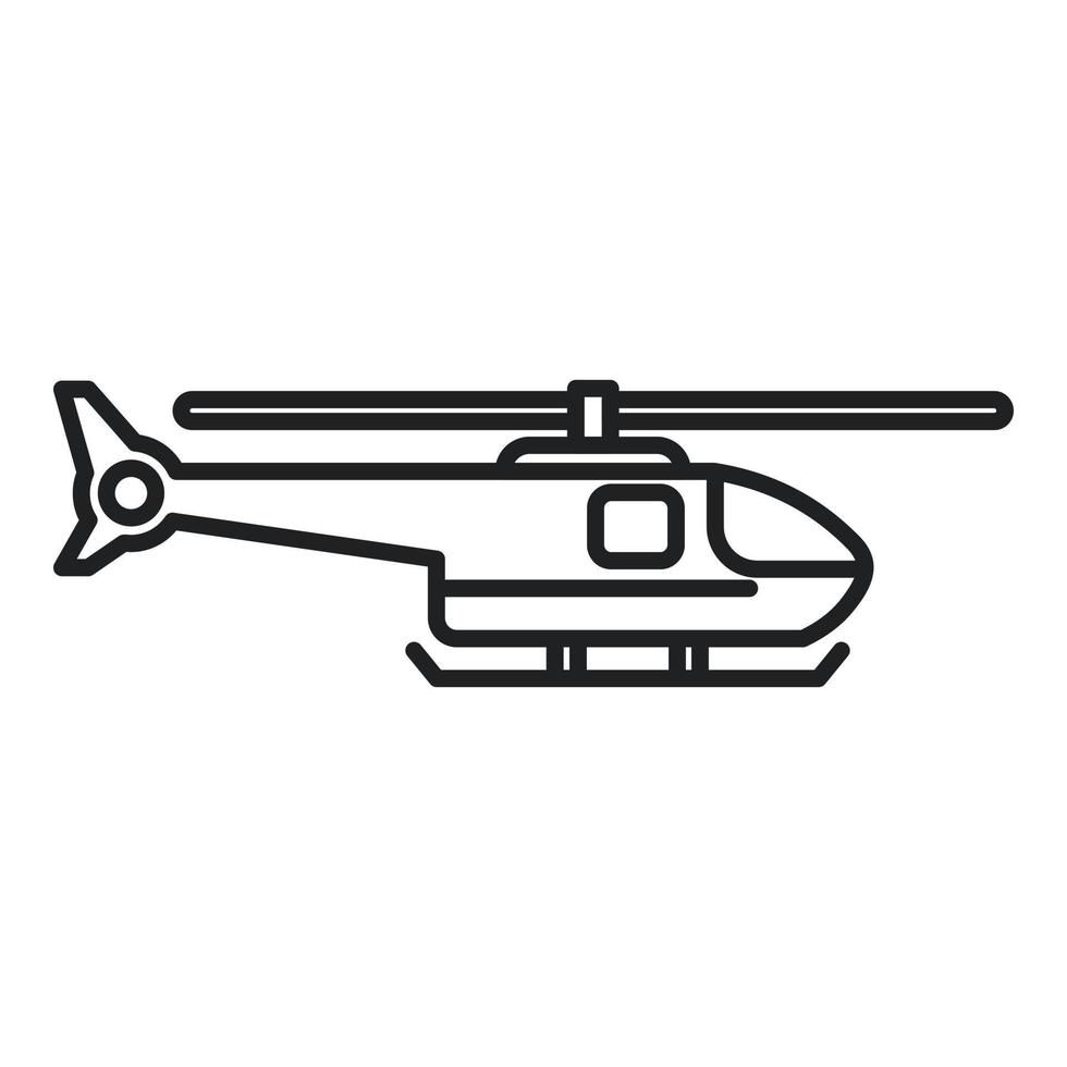 Search rescue helicopter icon outline vector. Air transport vector