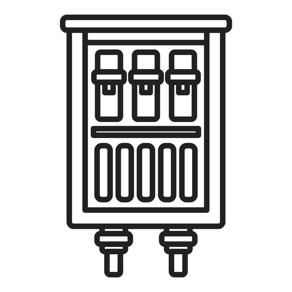 Contact junction box icon outline vector. Electric switch vector