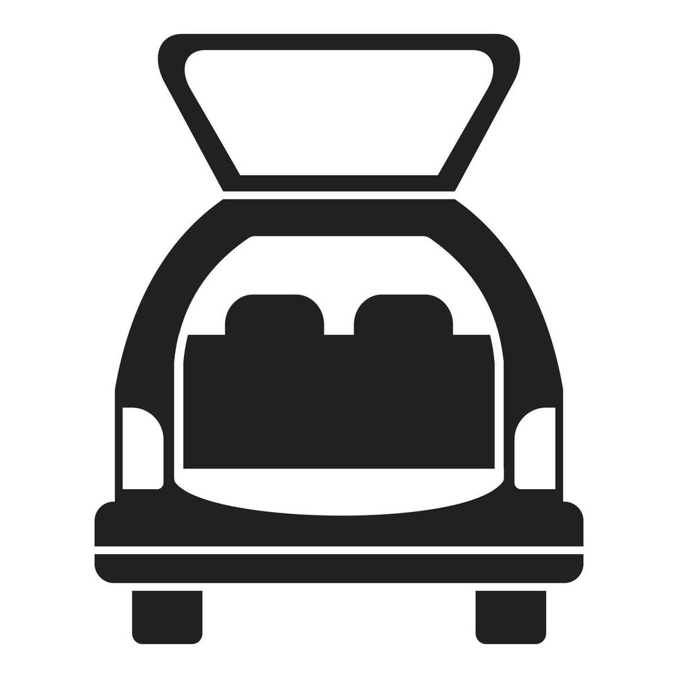 Side back trunk icon simple vector. Door vehicle vector