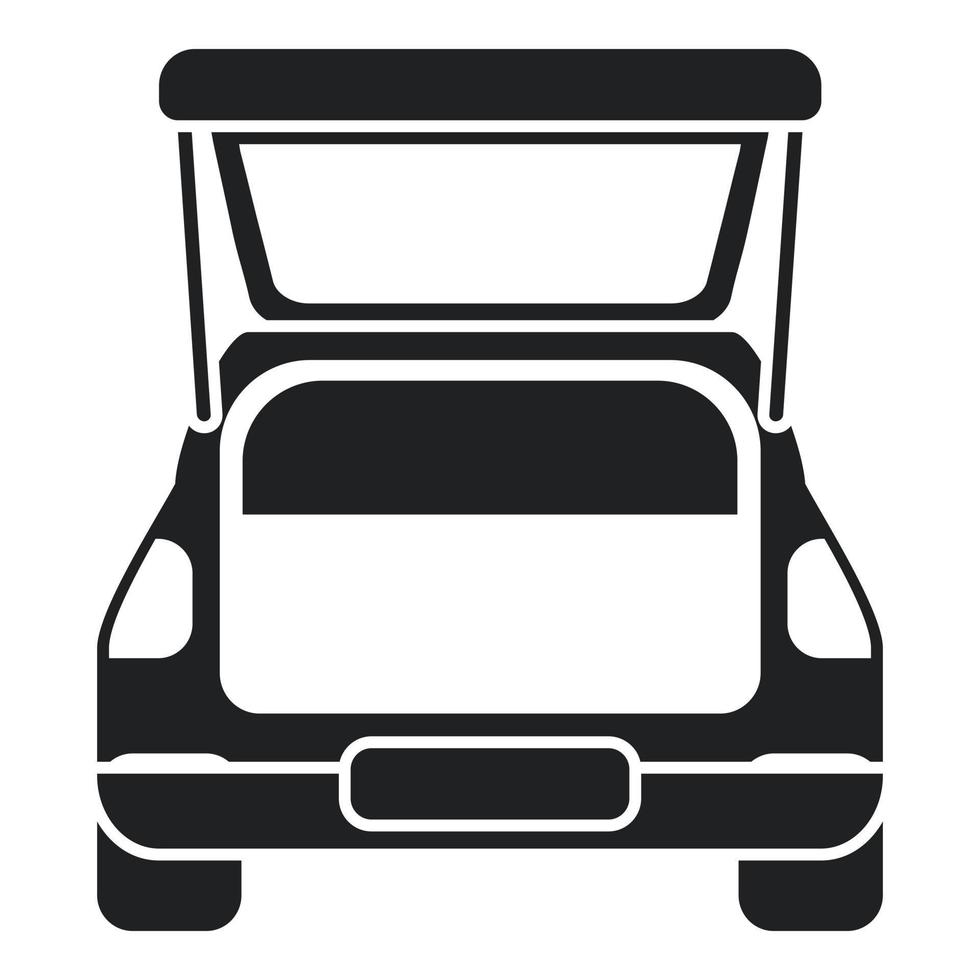 Empty car trunk icon simple vector. Vehicle door vector
