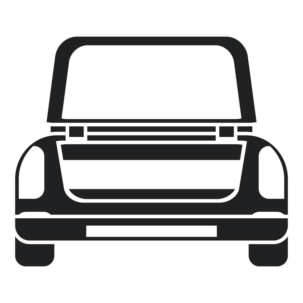 vector simple del icono del maletero del coche trasero. puerta del vehículo