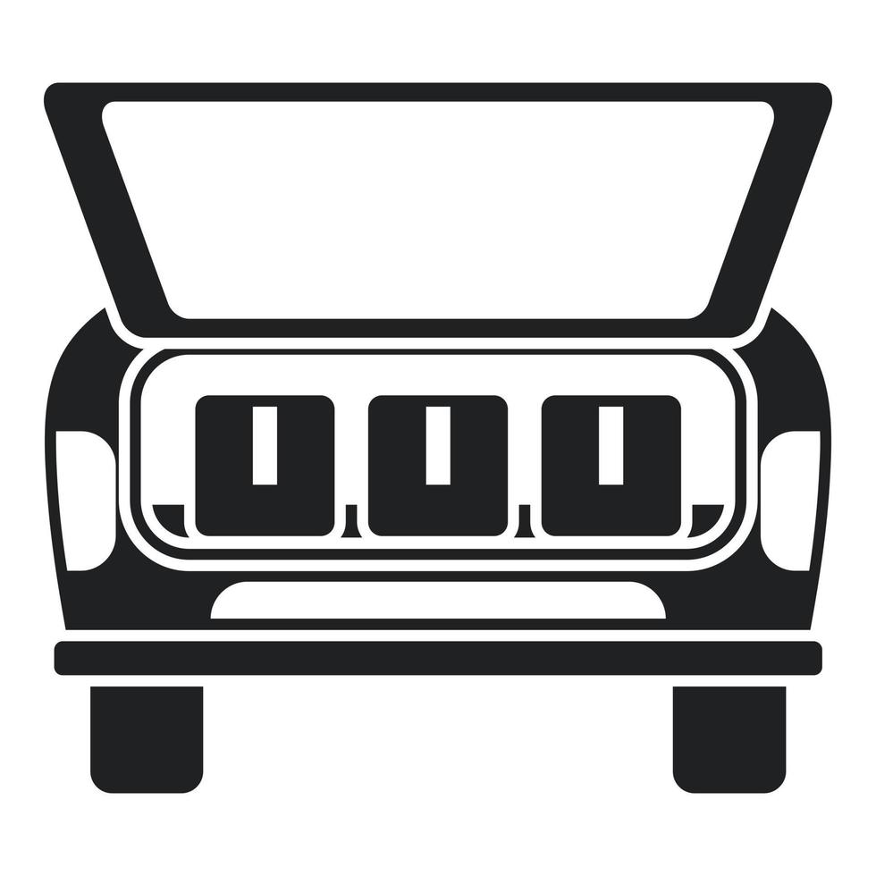 Luggage trunk icon simple vector. Car door vector