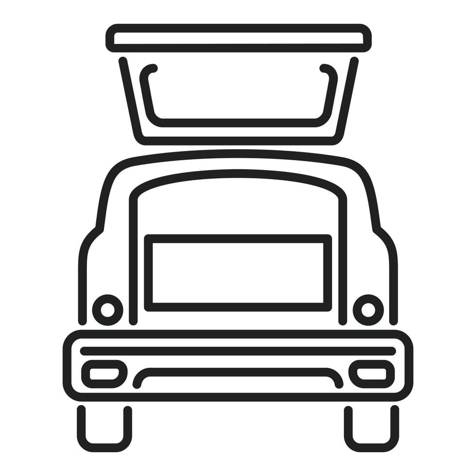 Delivery car trunk icon outline vector. Vehicle door vector