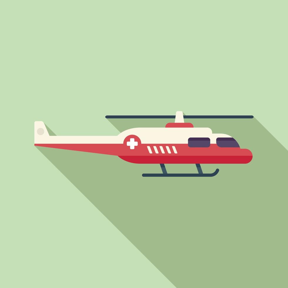 ayudar a rescatar el icono del helicóptero vector plano. transporte aéreo