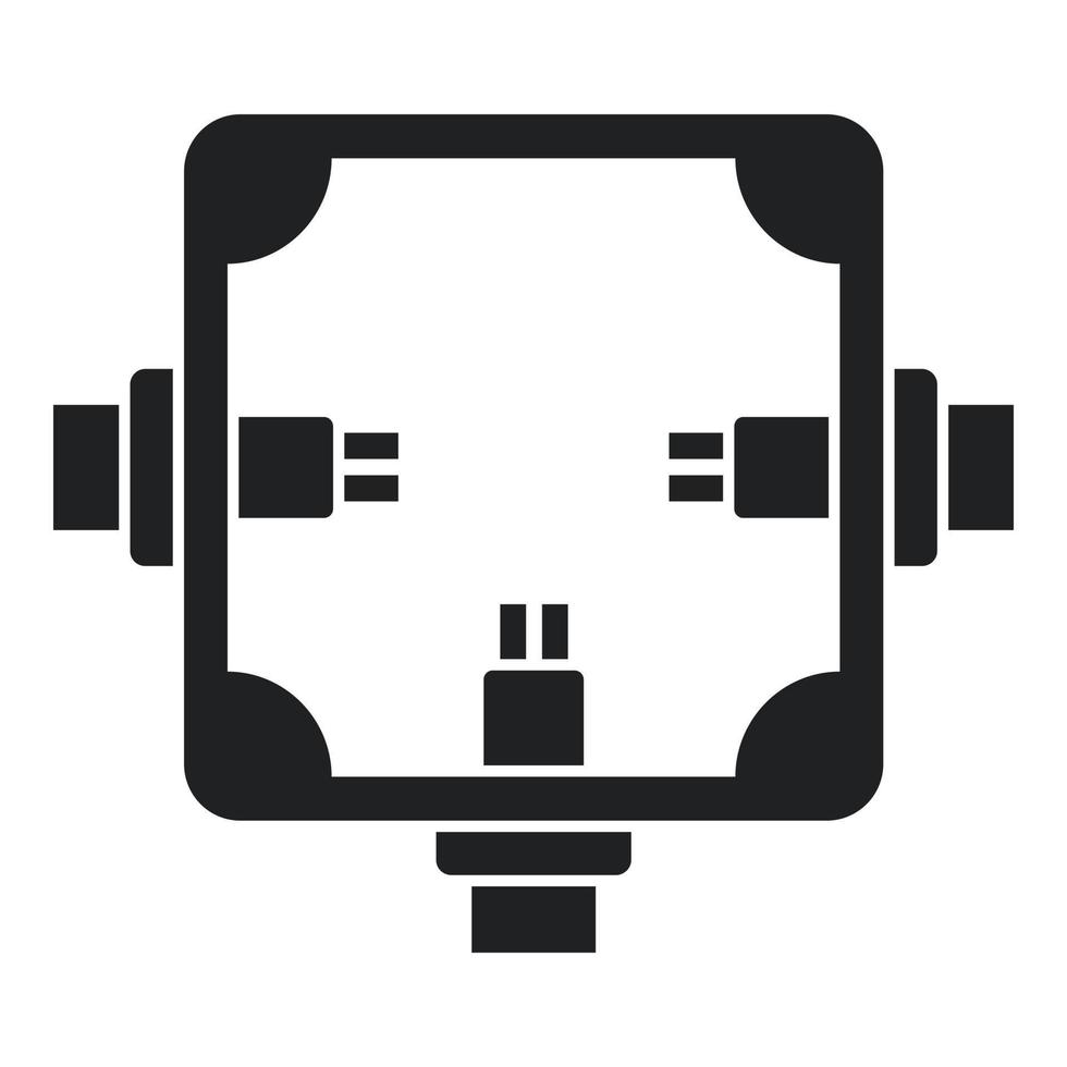 Plug junction box icon simple vector. Electric switch vector
