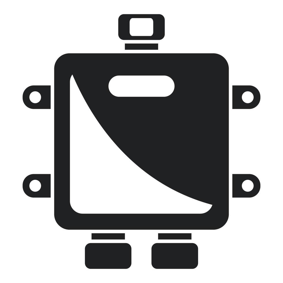 Metal junction box icon simple vector. Electric switch vector