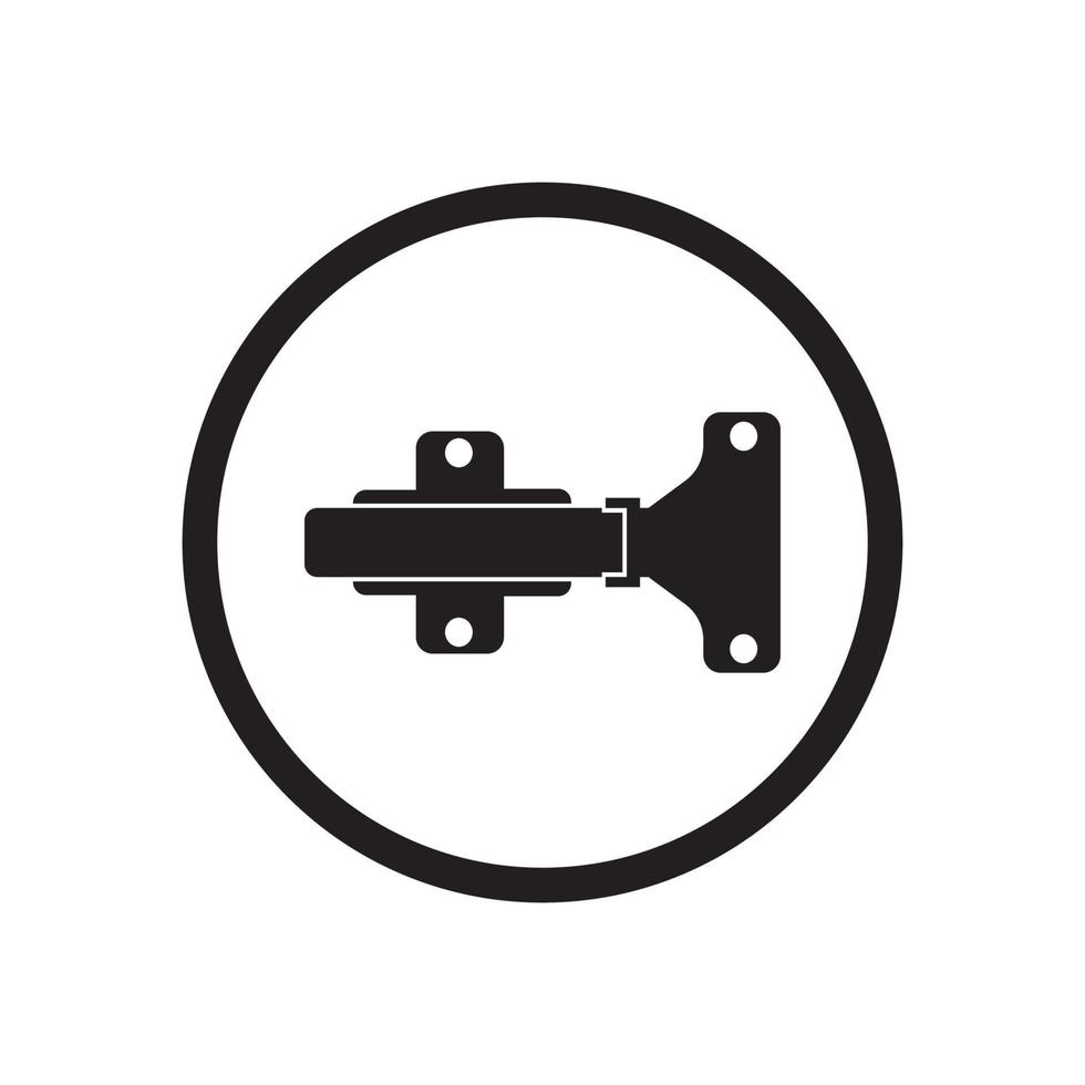 Door hinge icon design template. Trendy style, vector illustration