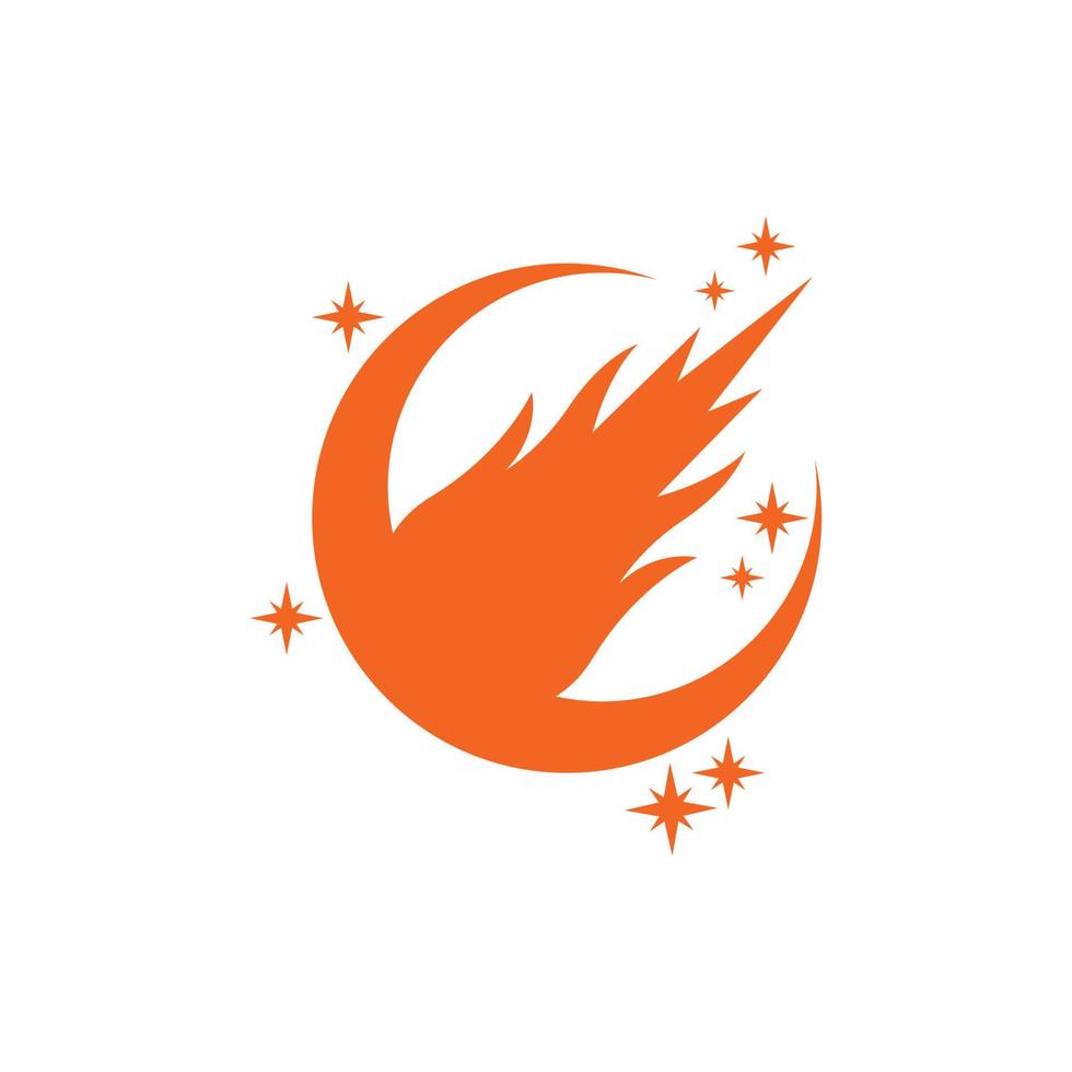 meteor logo vector template design