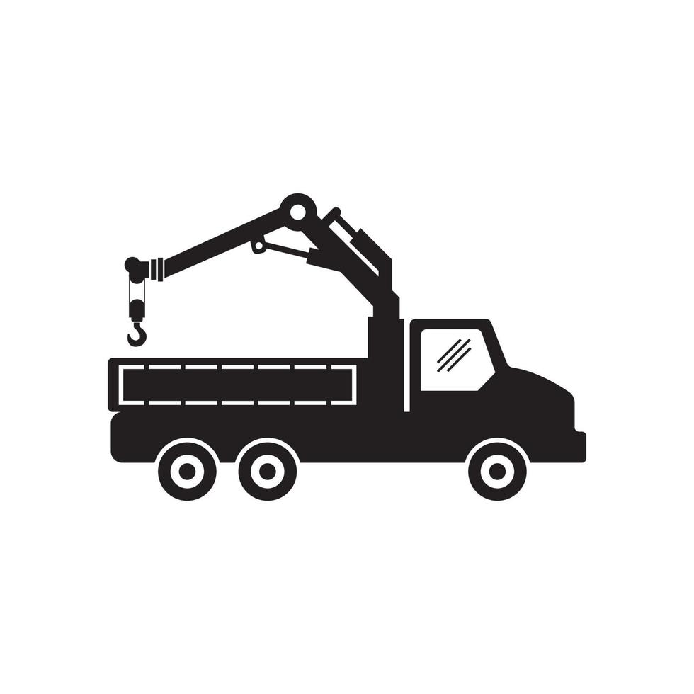 Car towing truck or crane icon vector illustration symbol design.