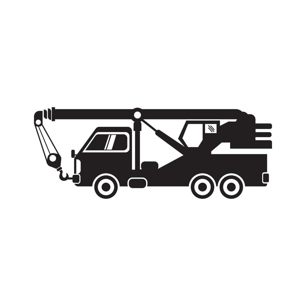 Car towing truck or crane icon vector illustration symbol design.