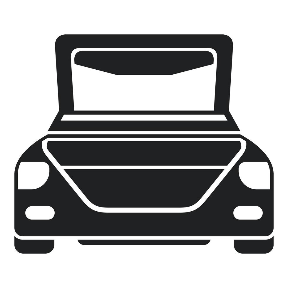 preparar el vector simple del icono del maletero del coche. vehículo abierto