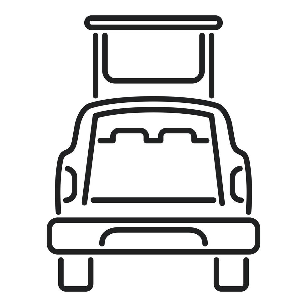 Suv trunk icon outline vector. Vehicle door vector