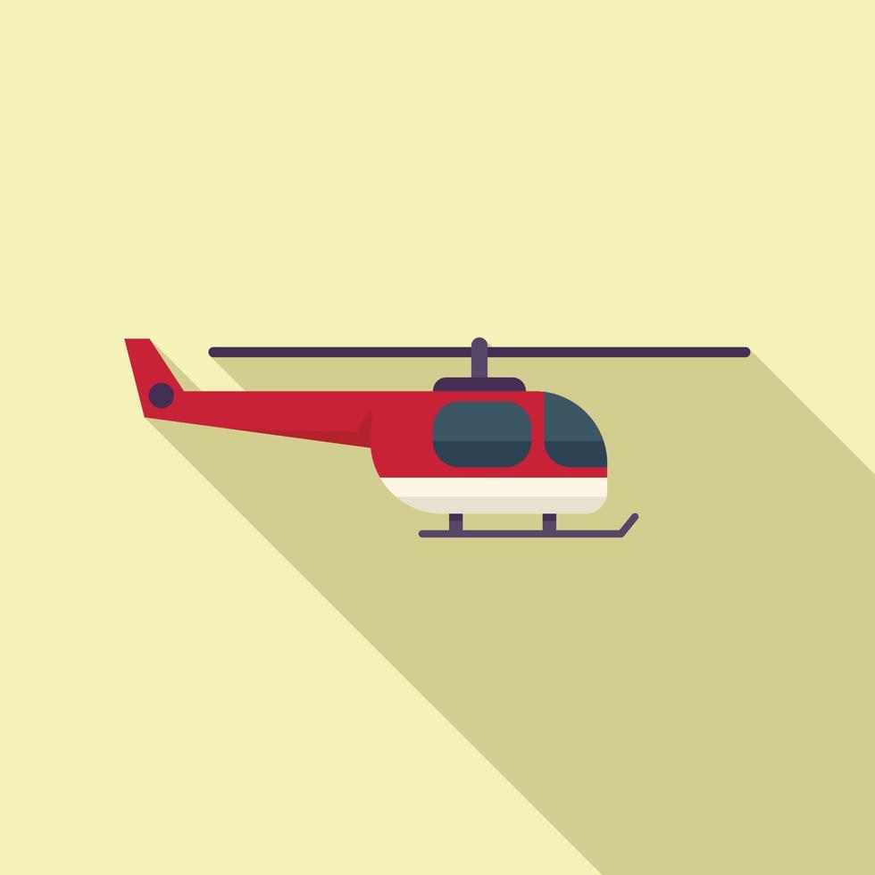 Aviation helicopter icon flat vector. Air transport vector