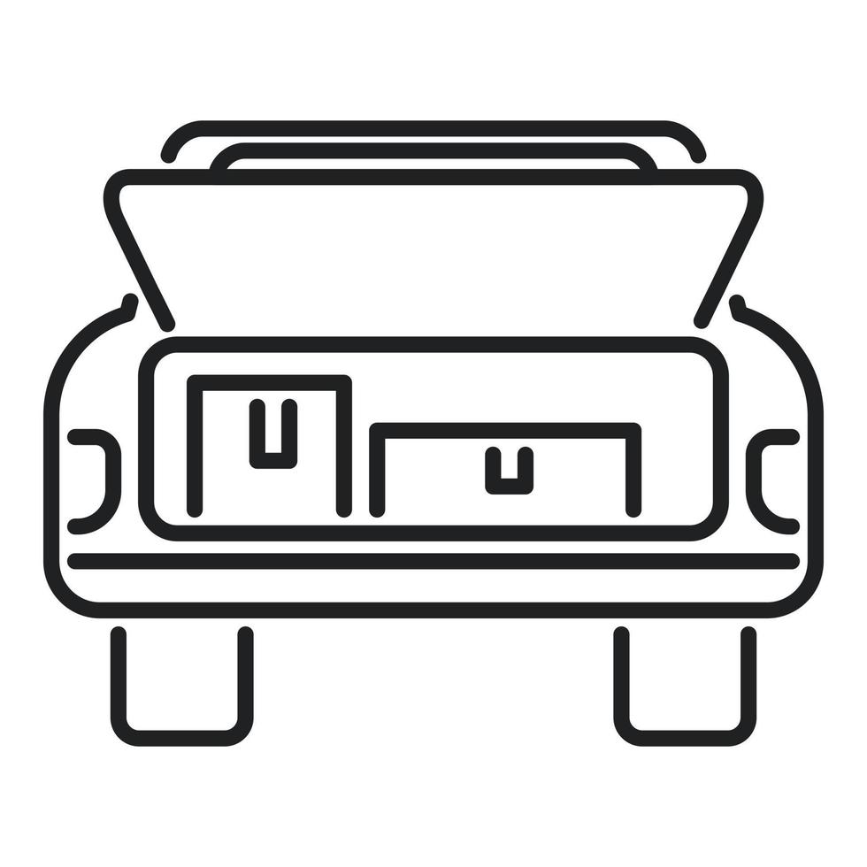 Travel car trunk icon outline vector. Open door vector