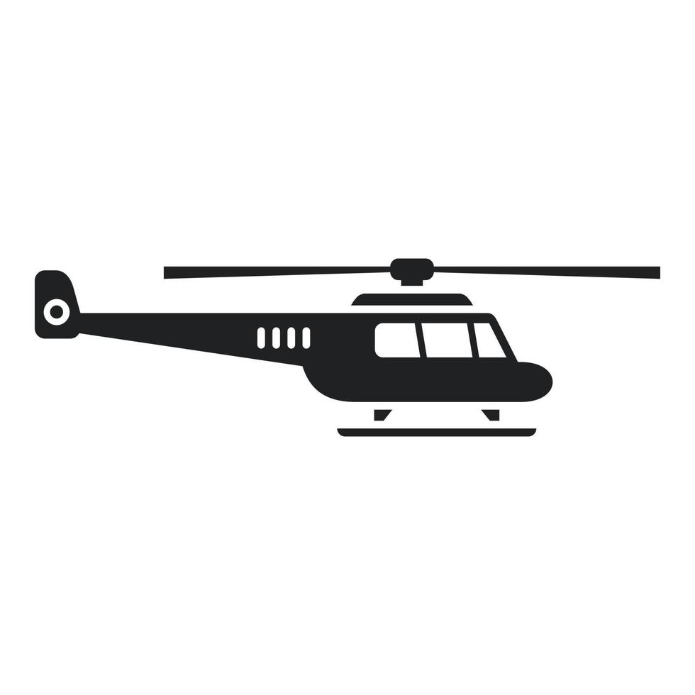 icono de helicóptero de rescate de seguridad vector simple. transporte aéreo