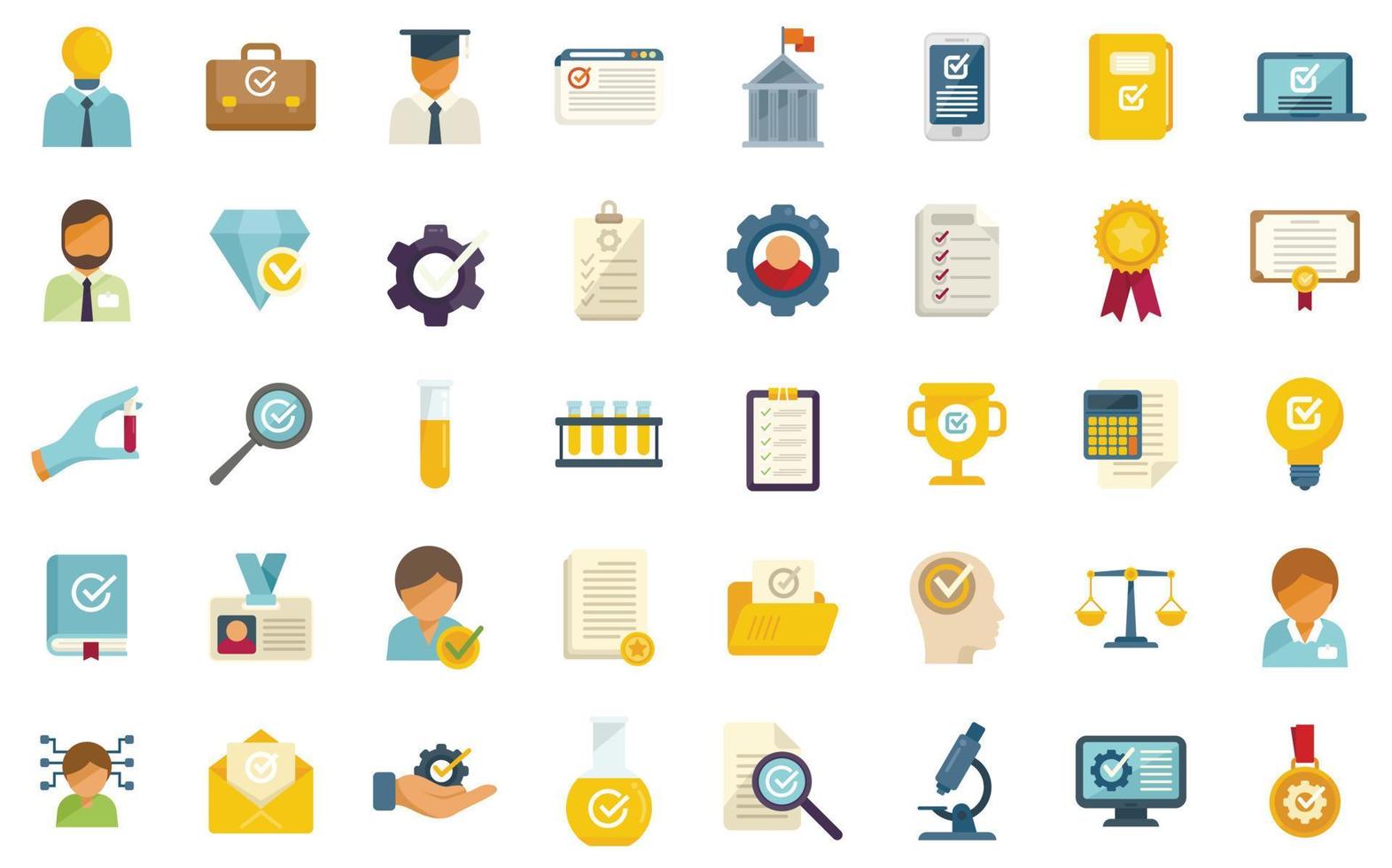 Expertise icons set flat vector. Central manager vector