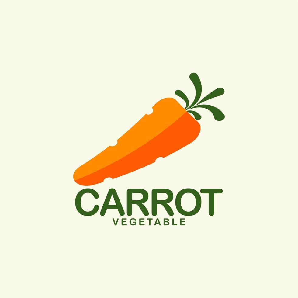 idea de diseño simple de logotipo vegetal de zanahoria vector