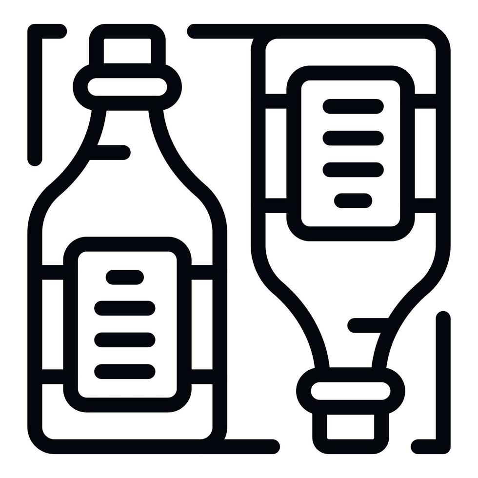 Home wine cellar icon outline vector. Glass bar vector