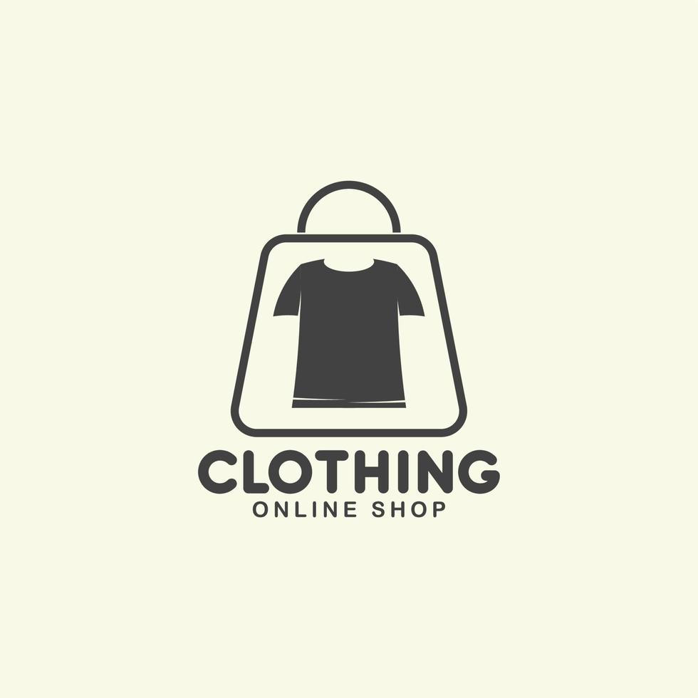 idea de logotipo de tienda en línea de camiseta de ropa vector