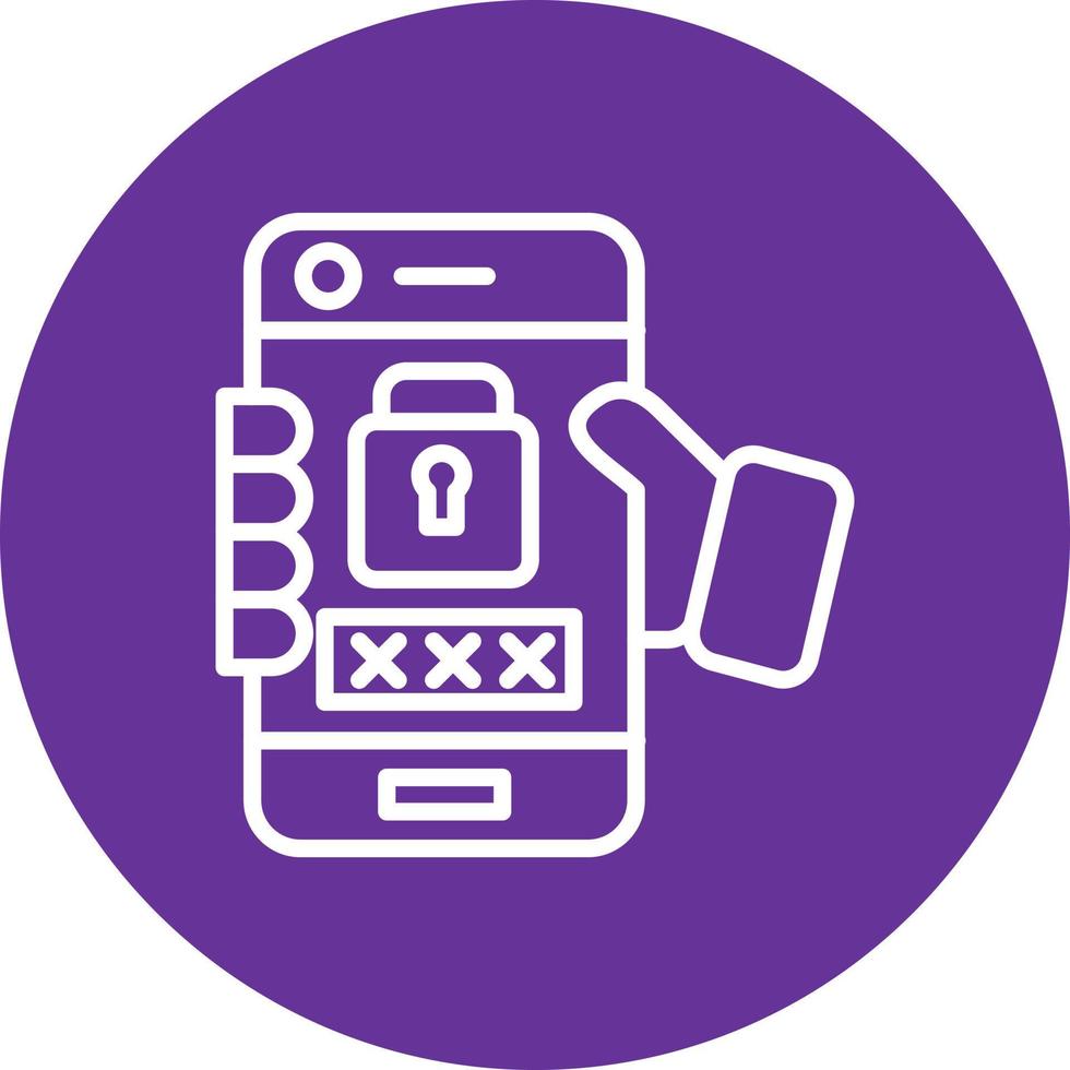 Mobile Password Vector Icon