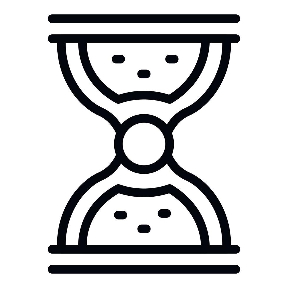 vector de contorno de icono de vino de reloj de arena. botella de bodega