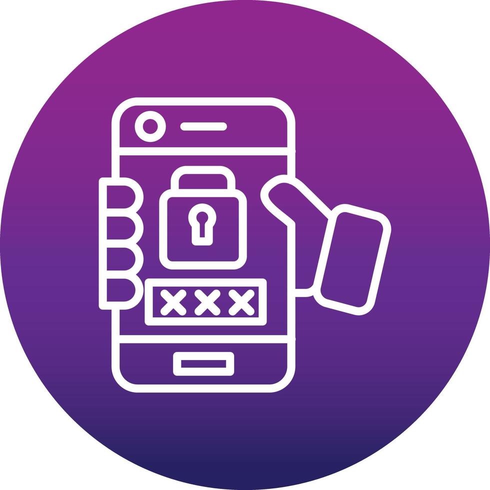 Mobile Password Vector Icon