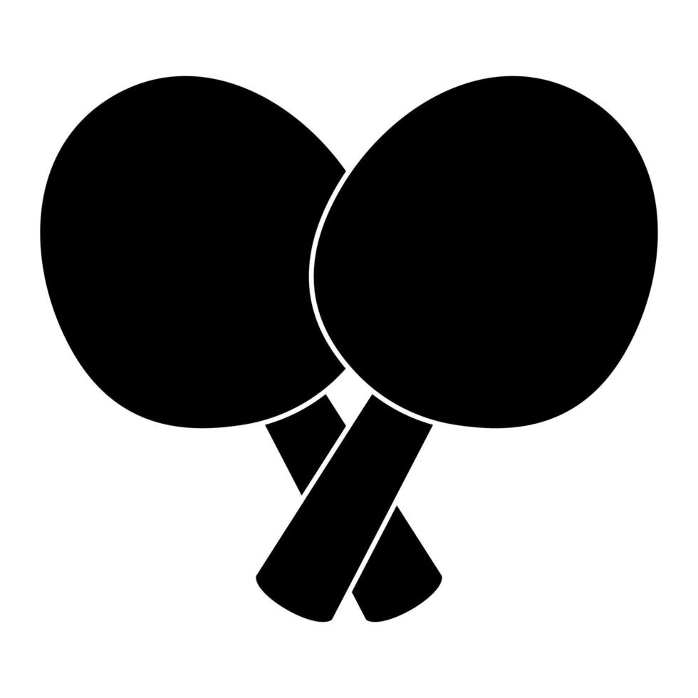 tennis rackets silhouettes vector