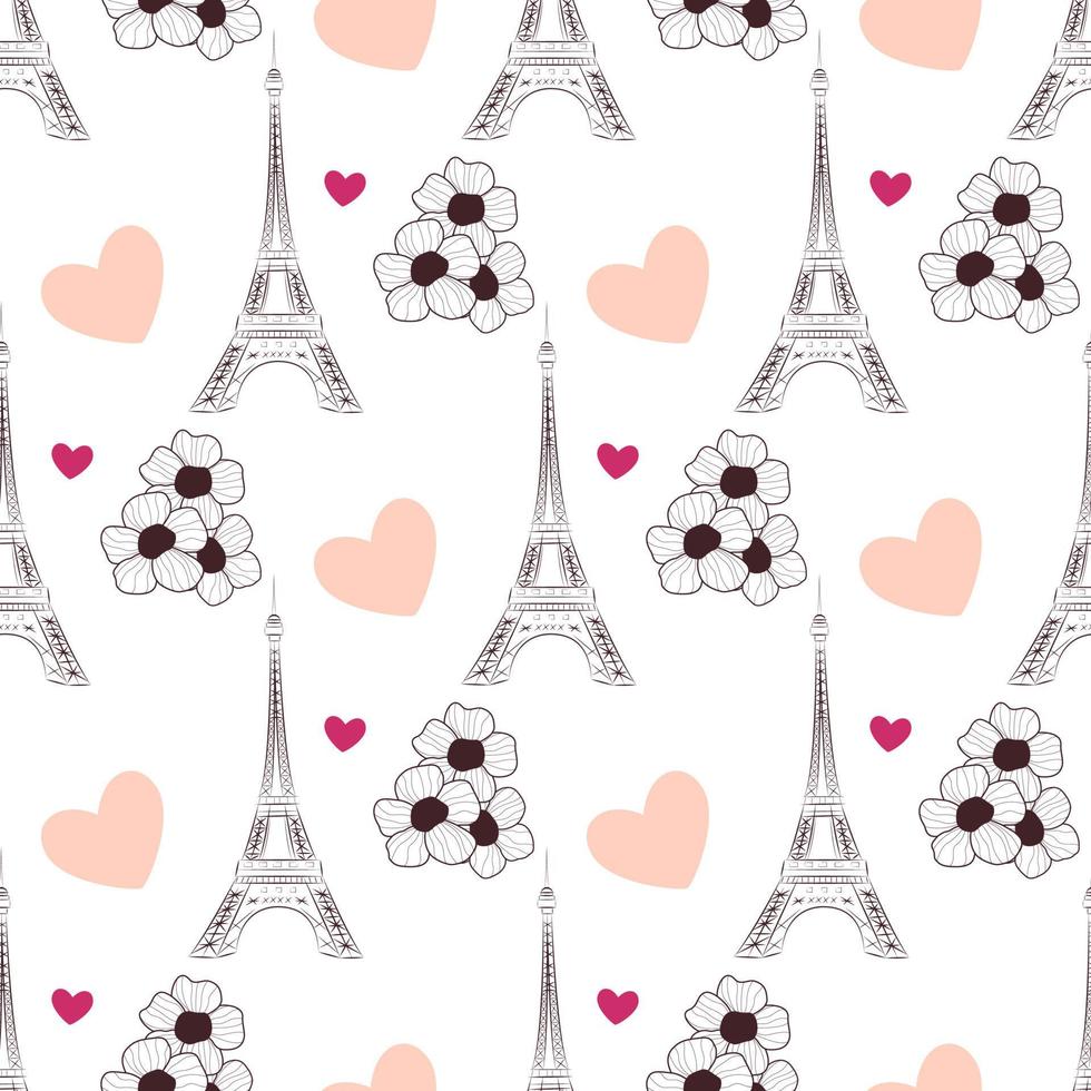 romantic seamless pattern vector