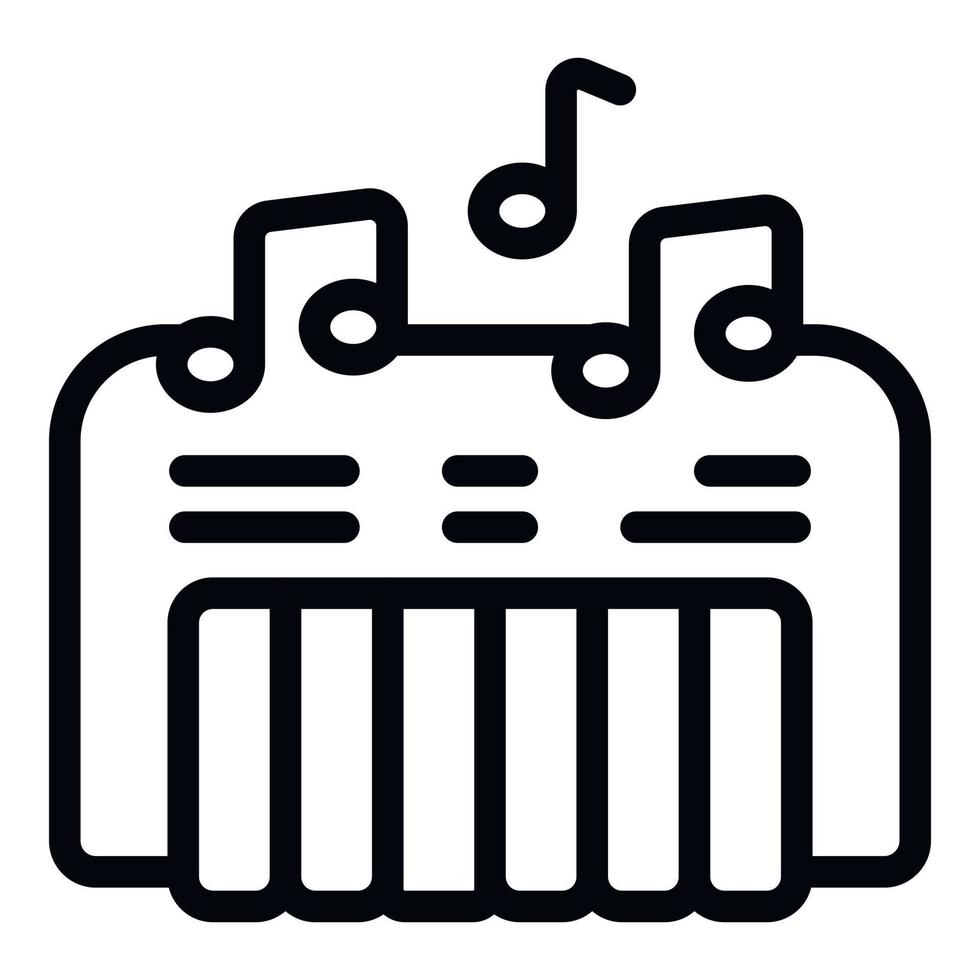 Music lesson icon outline vector. School learn vector