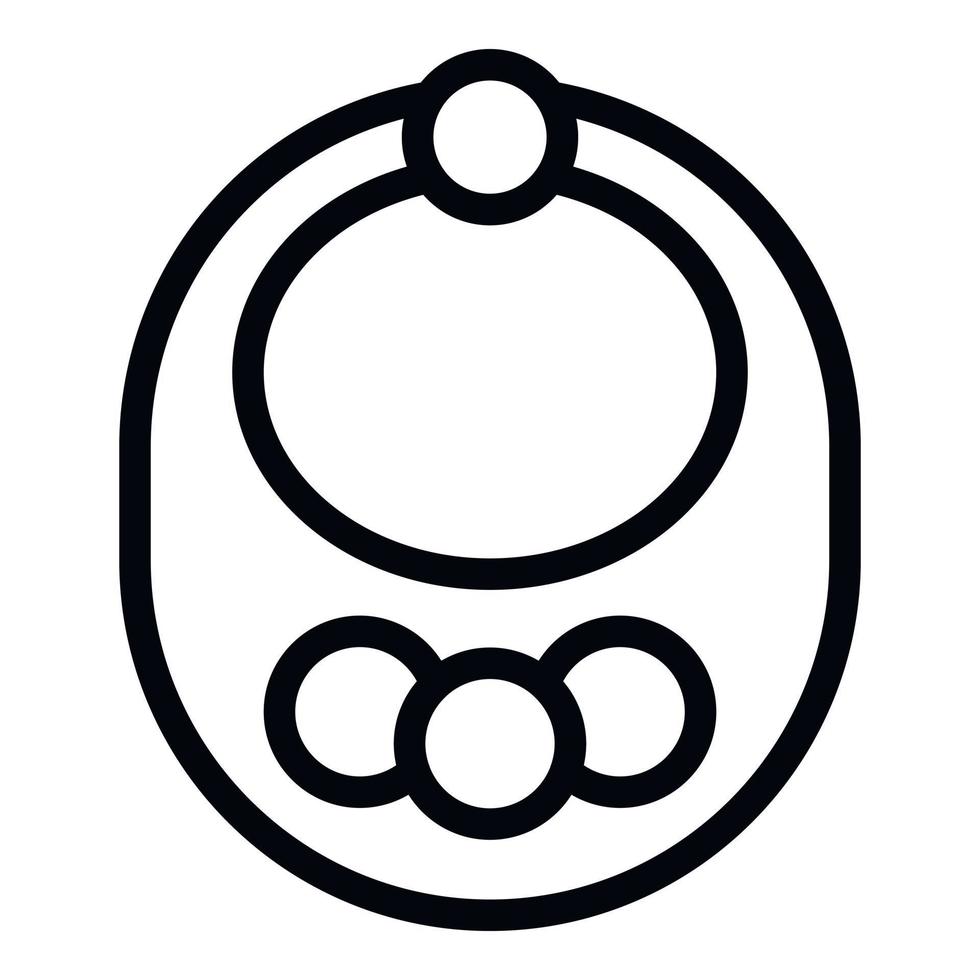 Baby food cloth icon outline vector. Online learn vector