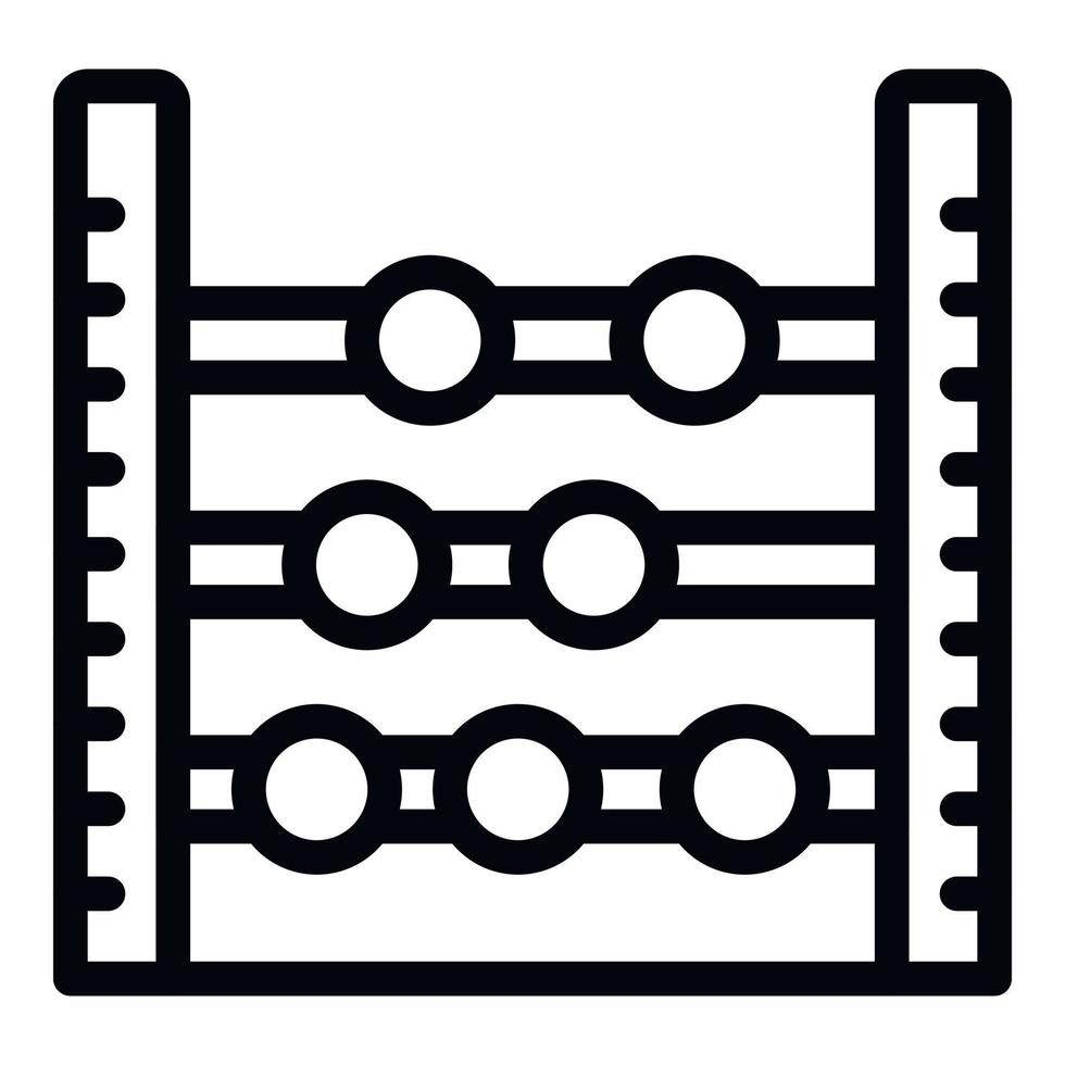 Abacus icon outline vector. School learn vector