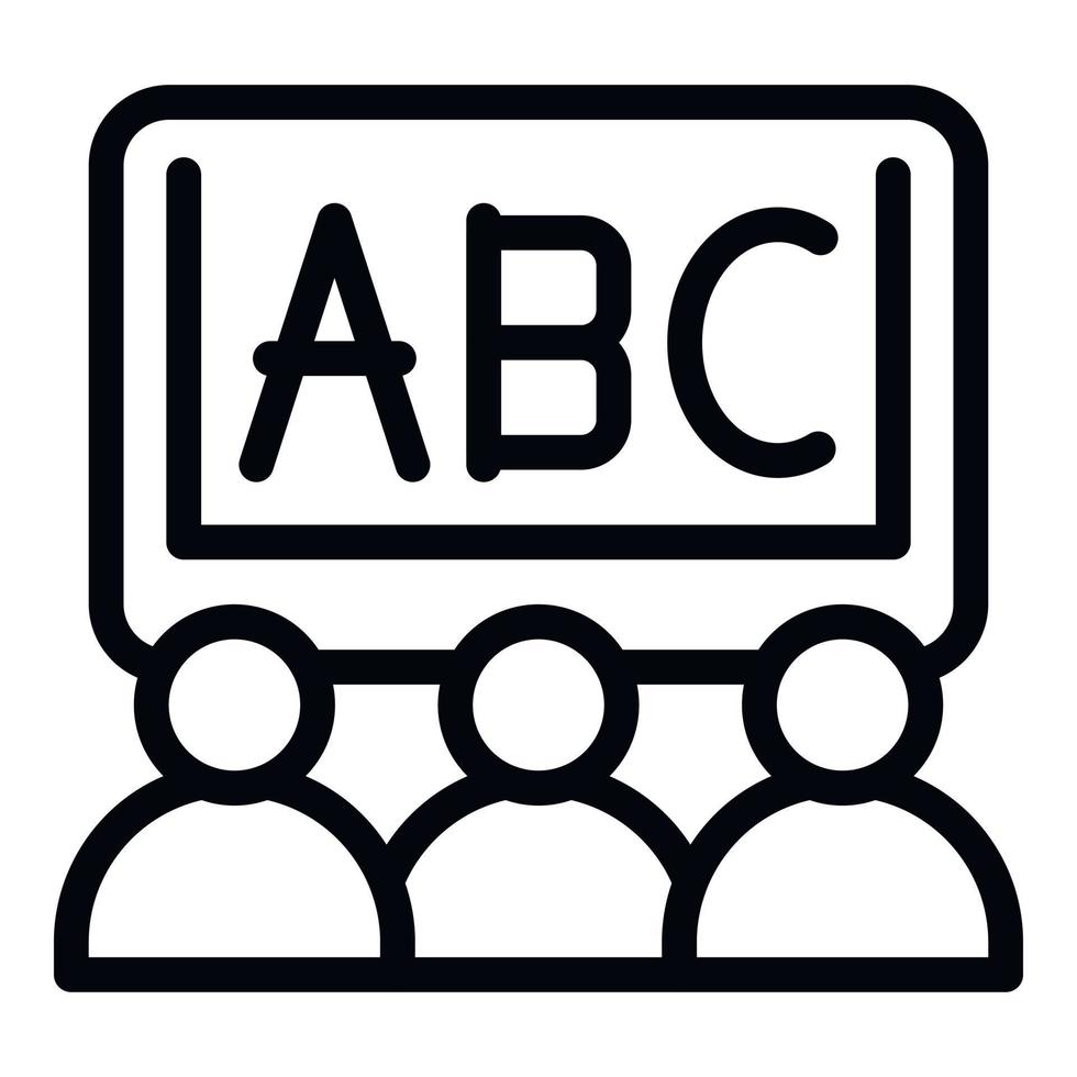 Kids teaching icon outline vector. Early learning vector