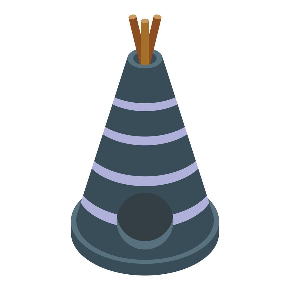 Cat house icon isometric vector. Pet food vector