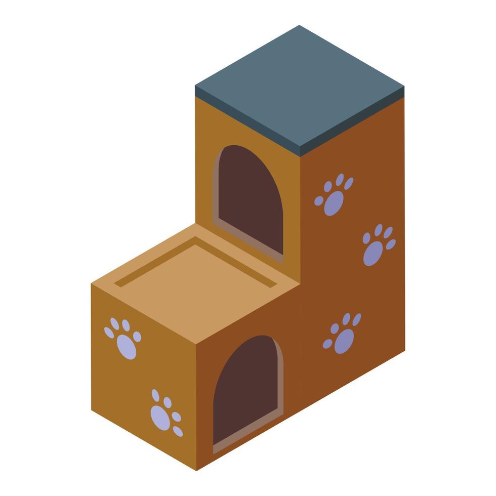 Pet house icon isometric vector. Bed box vector