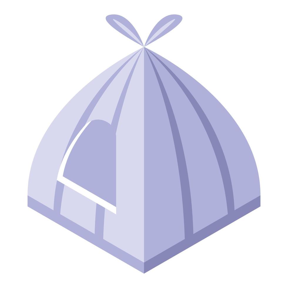 Plastic cat house icon isometric vector. Pet toy vector